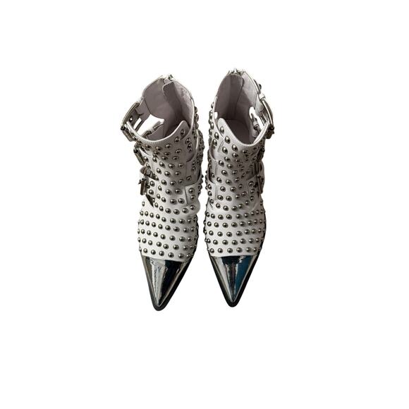 Jeffrey Campbell Trespass Studded Boots White 6 - Picture 4 of 8